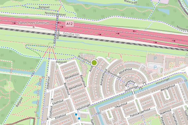 Ambulance-melding op Azobehout, Zoetermeer op 16 mei, kaart-overzicht