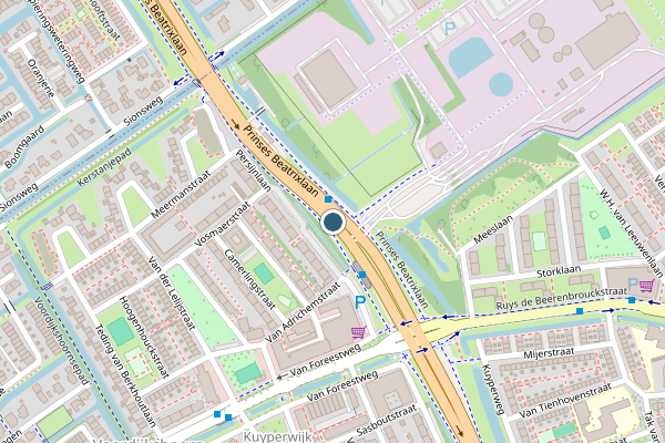 Politie-melding op Prinses Beatrixlaan, Delft op 17 mei, kaart-overzicht