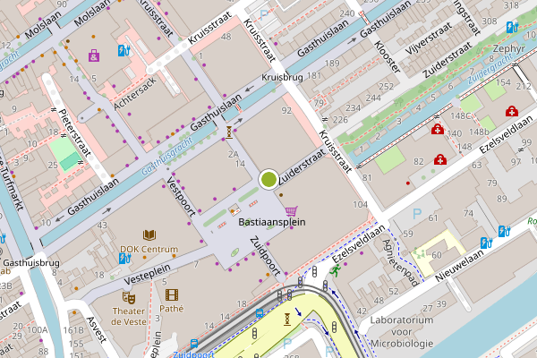Ambulance-melding op Bastiaanpoort, Delft op 17 mei, kaart-overzicht