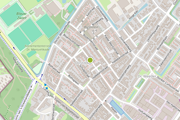 Ambulance-melding op Bloemluststraat, Wassenaar op 27 juli, kaart-overzicht