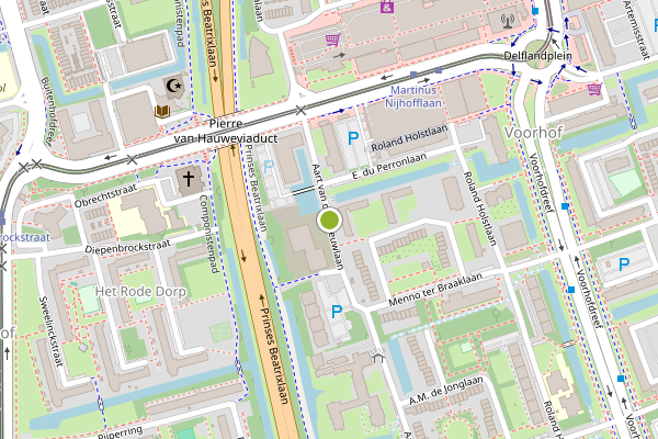 Ambulance-melding op Aart van der Leeuwlaan, Delft op 17 mei, kaart-overzicht
