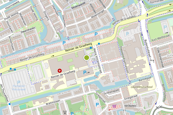 Ambulance-melding op Reinier de Graafweg, Delft op 17 mei, kaart-overzicht