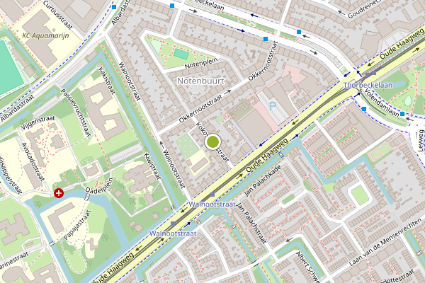 Ambulance-melding op Kokosnootstraat, Den Haag op 27 juli, kaart-overzicht
