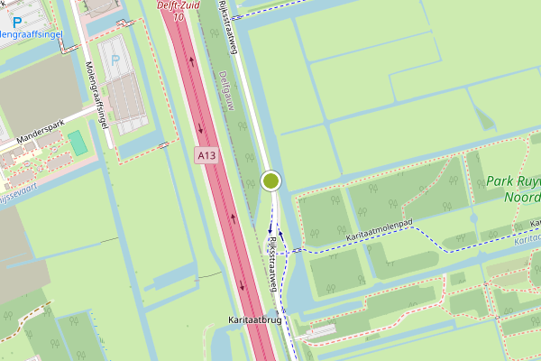 Ambulance-melding op Rijksstraatweg, Delfgauw op 27 juli, kaart-overzicht