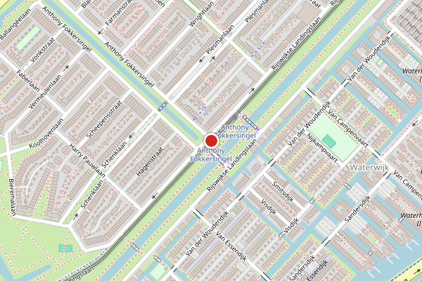 Brandweer-melding op Rijswijkse Landingslaan, Den Haag op 28 juli, kaart-overzicht