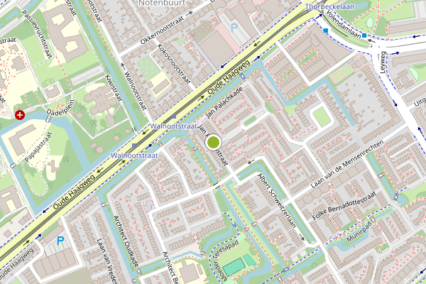 Ambulance-melding op Jan Palachstraat, Den Haag op 28 juli, kaart-overzicht