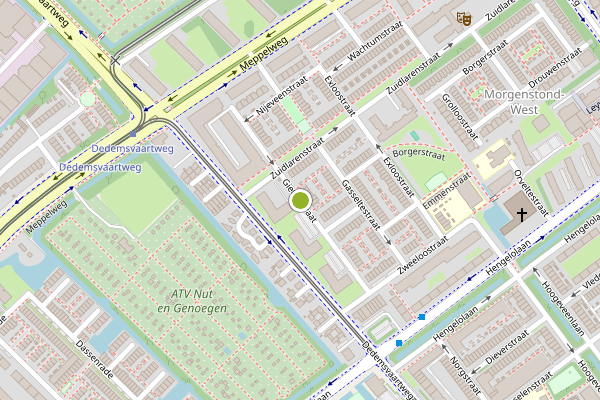 Ambulance-melding op Gietenstraat, Den Haag op 28 juli, kaart-overzicht