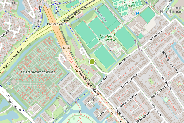 Ambulance-melding op Burgemeester Den Haan-Groenpark, Voorburg op 28 juli, kaart-overzicht