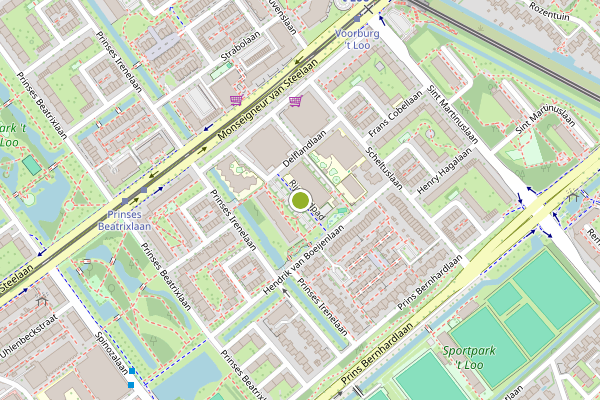 Ambulance-melding op Rijnlandpad, Voorburg op 28 juli, kaart-overzicht