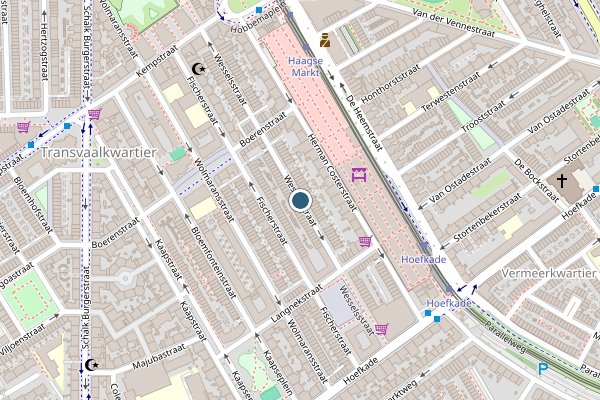 Politie-melding op Wesselsstraat, Den Haag op 28 juli, kaart-overzicht