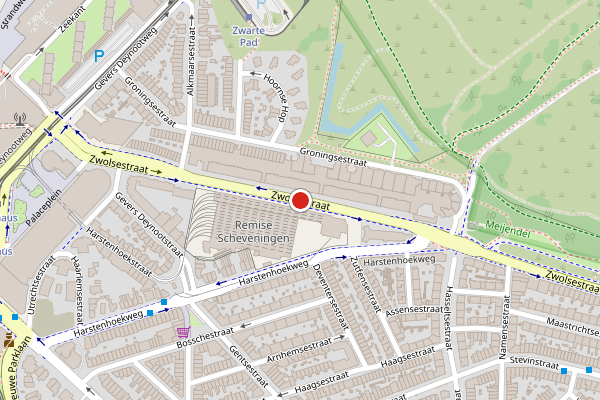 Brandweer-melding op Zwolsestraat, Den Haag op 28 juli, kaart-overzicht