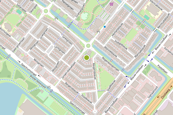 Ambulance-melding op Neonblauw, Zoetermeer op 28 juli, kaart-overzicht