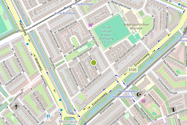 Ambulance-melding op Starterstraat, Den Haag op 28 juli, kaart-overzicht