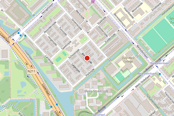Brandweer-melding op Binnenzijde, Den Haag op 28 juli, kaart-overzicht