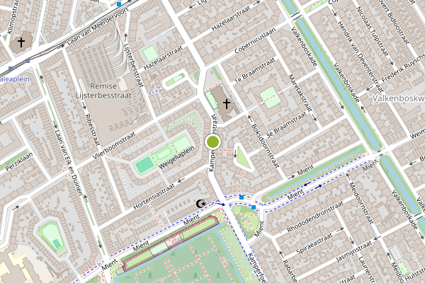 Ambulance-melding op Kamperfoeliestraat, Den Haag op 29 juli, kaart-overzicht