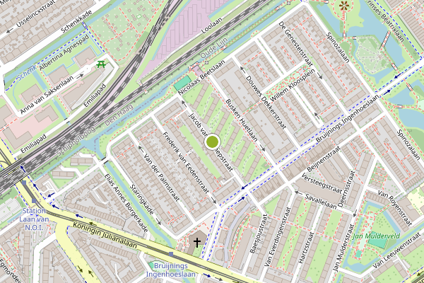 Ambulance-melding op Jacob van Lennepstraat, Voorburg op 17 mei, kaart-overzicht