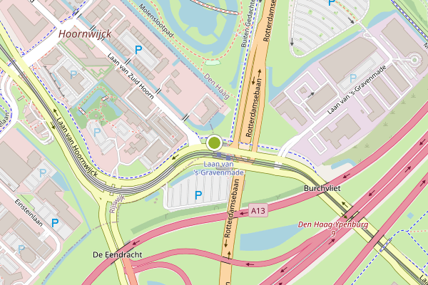Ambulance-melding op Laan van Hoornwijck, Den Haag op 17 mei, kaart-overzicht