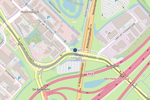 Politie-melding op Laan van Hoornwijck, Den Haag op 17 mei, kaart-overzicht