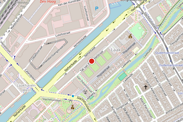 Brandweer-melding op Tak van Poortvlietstraat, Den Haag op 29 juli, kaart-overzicht