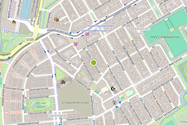Ambulance-melding op Guido Gezellestraat, Den Haag op 17 mei, kaart-overzicht