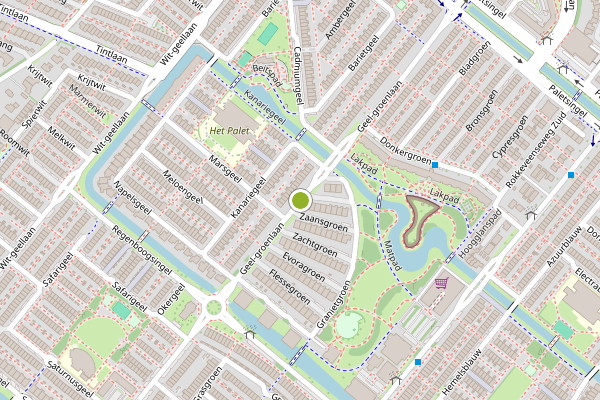 Ambulance-melding op Geel-groenlaan, Zoetermeer op 29 juli, kaart-overzicht