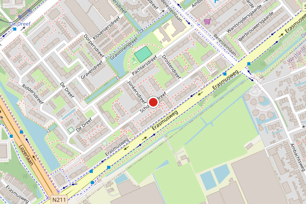Brandweer-melding op Schoutendreef, Den Haag op 29 juli, kaart-overzicht