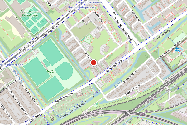 Brandweer-melding op Gerstkamp, Den Haag op 29 juli, kaart-overzicht