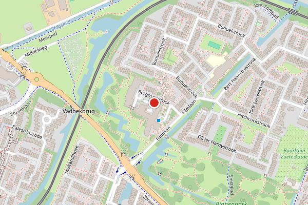 Brandweer-melding op Bergmanstrook, Zoetermeer op 29 juli, kaart-overzicht