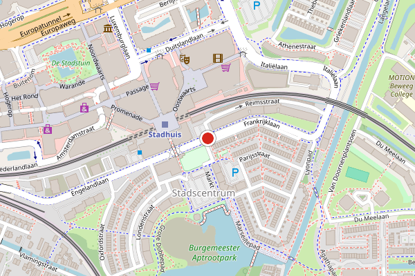 Brandweer-melding op Frankrijklaan, Zoetermeer op 29 juli, kaart-overzicht