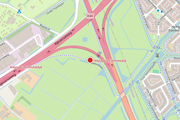 Brandweer-melding op Bouwlustpad, Wassenaar op 29 juli, kaart-overzicht