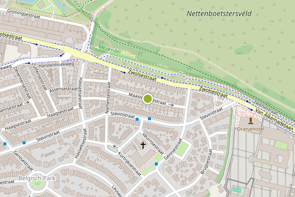 Ambulance-melding op Maastrichtsestraat, Den Haag op 29 juli, kaart-overzicht