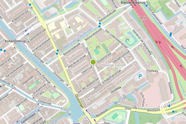 Ambulance-melding op Vondelstraat, Delft op 29 juli, kaart-overzicht