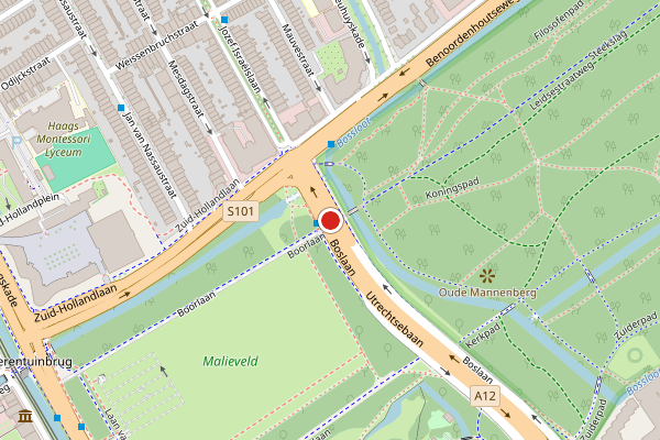 Brandweer-melding op Boslaan, Den Haag op 29 juli, kaart-overzicht