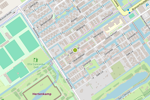 Ambulance-melding op Hennegras, Den Haag op 30 juli, kaart-overzicht