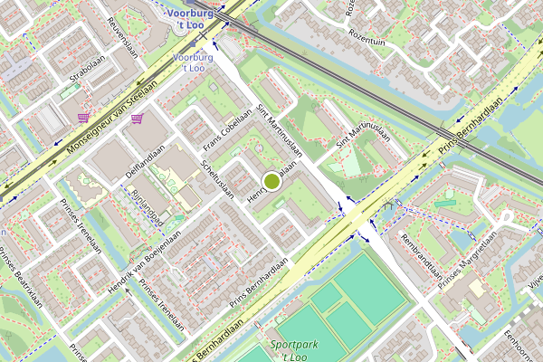 Ambulance-melding op Henry Hagalaan, Voorburg op 30 juli, kaart-overzicht