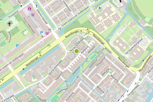 Ambulance-melding op Kapelland, Leidschendam op 18 mei, kaart-overzicht