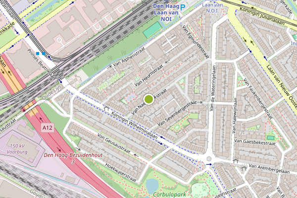 Ambulance-melding op van Naeltwijckstraat, Voorburg op 18 mei, kaart-overzicht