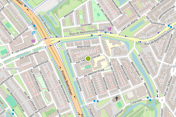 Ambulance-melding op Van Tienhovenstraat, Delft op 18 mei, kaart-overzicht