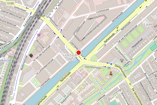 Brandweer-melding op Verheeskade, Den Haag op 30 juli, kaart-overzicht