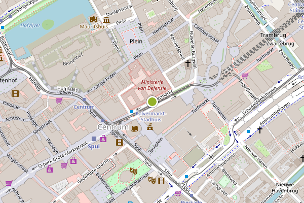 Ambulance-melding op Kalvermarkt, Den Haag op 30 juli, kaart-overzicht