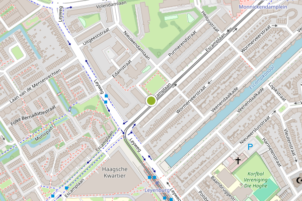 Ambulance-melding op Castricumplein, Den Haag op 30 juli, kaart-overzicht