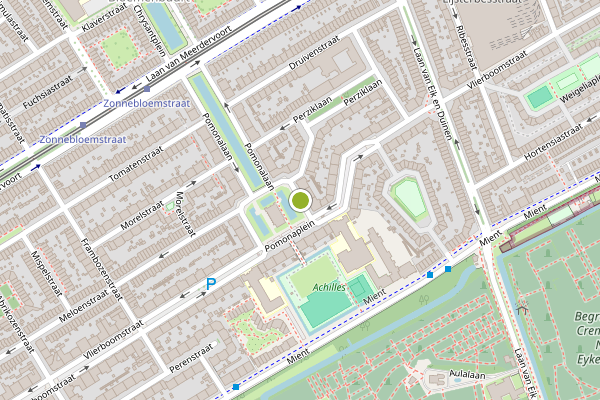 Ambulance-melding op Pomonaplein, Den Haag op 18 mei, kaart-overzicht