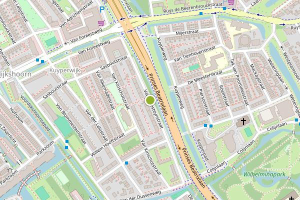 Ambulance-melding op Van Beresteynstraat, Delft op 30 juli, kaart-overzicht