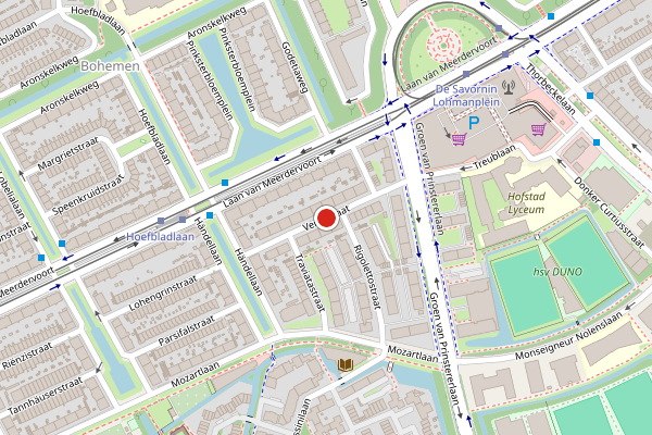 Brandweer-melding op Verdistraat, Den Haag op 30 juli, kaart-overzicht