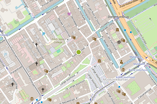 Ambulance-melding op Kazernestraat, Den Haag op 30 juli, kaart-overzicht