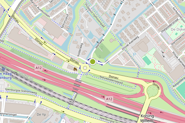 Ambulance-melding op Vrouw Avenweg, Den Haag op 18 mei, kaart-overzicht