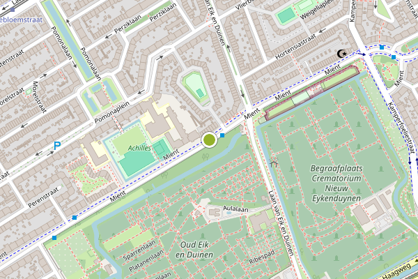 Ambulance-melding op Mient, Den Haag op 30 juli, kaart-overzicht