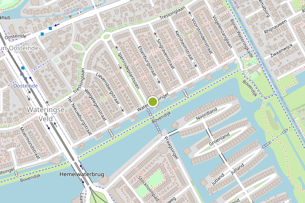 Ambulance-melding op Waterlandsingel, Den Haag op 30 juli, kaart-overzicht