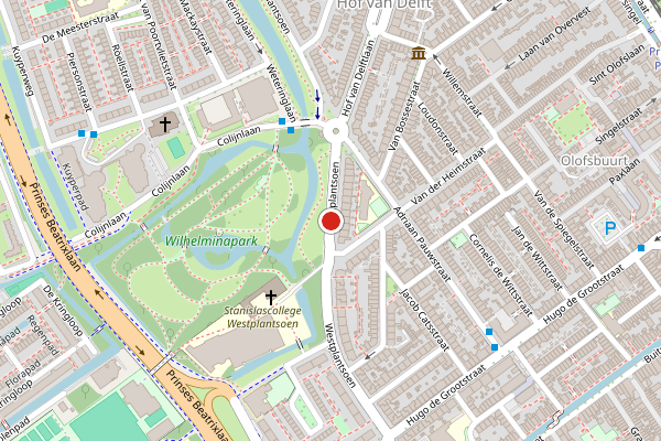 Brandweer-melding op Westplantsoen, Delft op 30 juli, kaart-overzicht