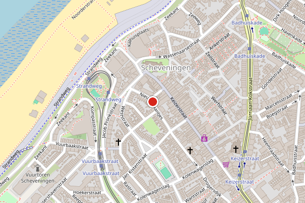 Brandweer-melding op Nieuwe Laantjes, Den Haag op 30 juli, kaart-overzicht